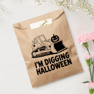 Sachets En Papier Je creuse Halloween Citrouille Tracteur Visage enf