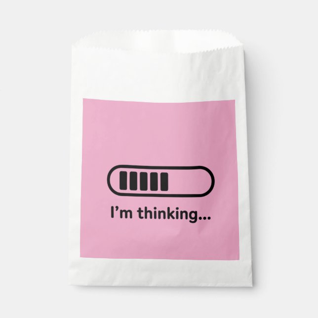 Sachets En Papier Je réfléchis... Barre de progression rose Minimali (Devant)