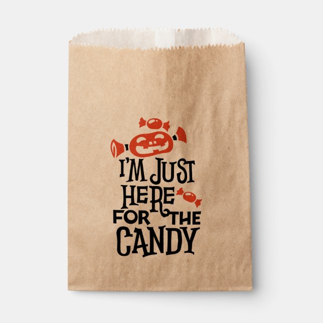 Sachets En Papier Je suis juste ici pour la fête d'Halloween Candy G (Devant)