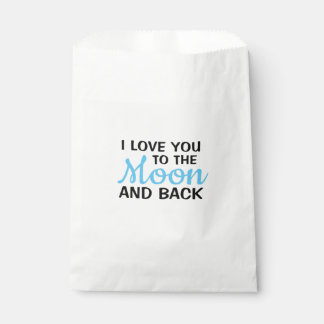 Sachets En Papier Je t'aime jusqu'à la lune et retour Minimalisme bl