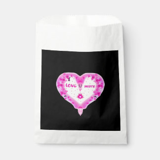 Sachets En Papier Je t'aime plus cœur rose romantique