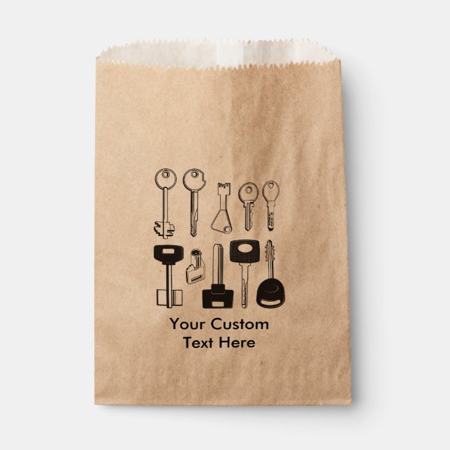 Sachets En Papier Jeu de clés (Devant)