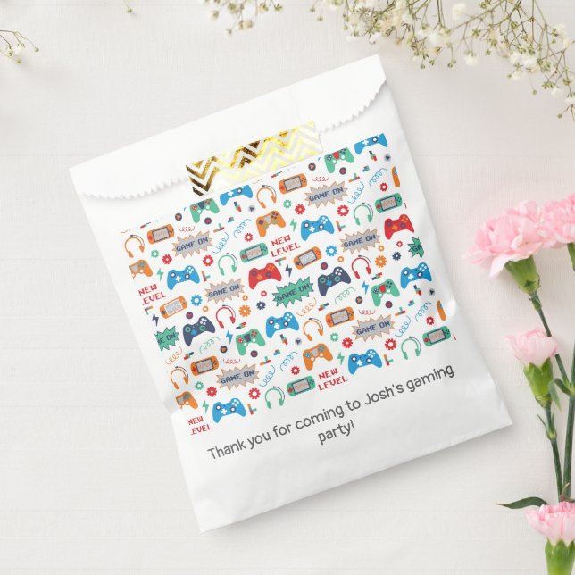 Sachets En Papier Jeu Gamer fête d'anniversaire (Scellé)