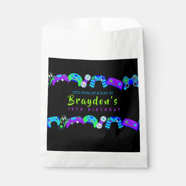 Sachets En Papier JEUX VIDÉO JEU Anniversaire de enfant (Devant)
