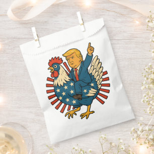 Sachets En Papier Jockey de poulet Trump Mème amusant