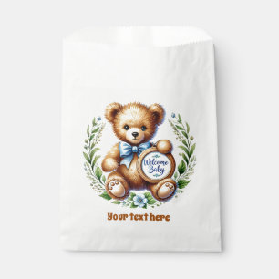 Sachets En Papier Joli accueil bébé garçon douche personnalisable