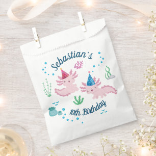 Sachets En Papier Joli anniversaire Axolotl Party Favoriser sac