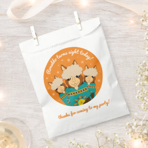 Sachets En Papier Joli Anniversaire des Alpacas Garçon en Serapes Tu