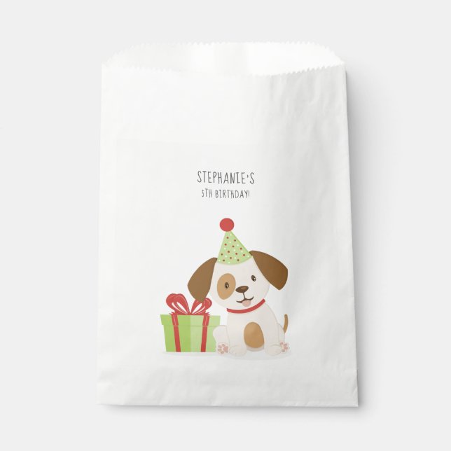 Sachets En Papier Joli chiot (Devant)
