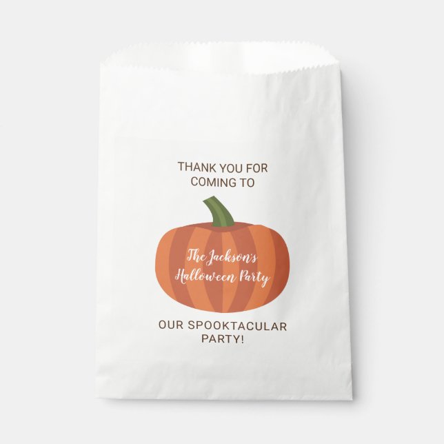 Sachets En Papier Joli Citrouille Spooktacular Halloween Party (Devant)
