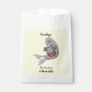 Sachets En Papier Joli dessin animé sur le phoque du Groenland