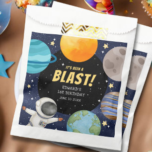 Sachets En Papier Joli espace extra-atmosphérique moderne 1er annive
