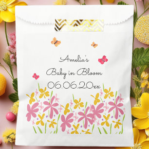 Sachets En Papier Joli Fleur sauvage rose bébé en fleur Personnalisé