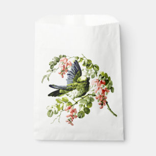 Sachets En Papier Joli jeune perroquet dans l'arbre à fleurs