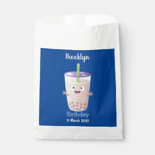 Sachets En Papier Joli personnage de dessin animé boba thé bulle