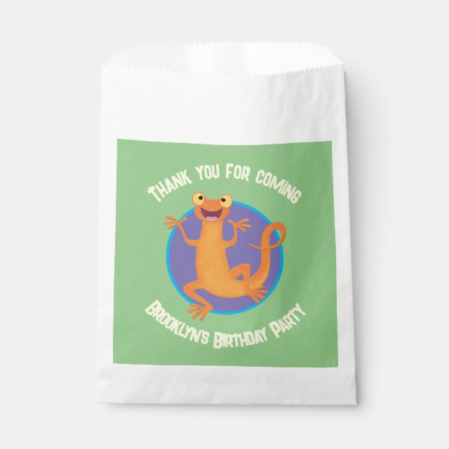 Sachets En Papier Joli triton orangé joyeux (Devant)