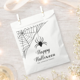 Sachets En Papier Jolie araignée noire Halloween