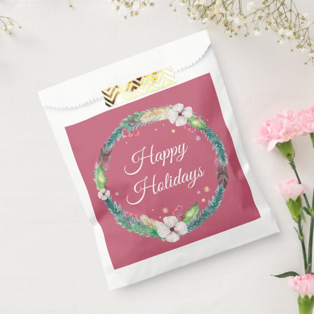 Sachets En Papier Jolie couronne de vacances Boho (Scellé)