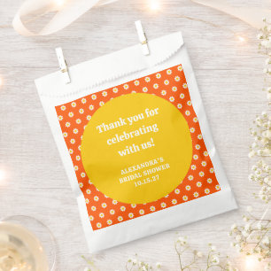 Sachets En Papier Jolie Daisy Orange Mariage Cadeau Personnalisé Rem