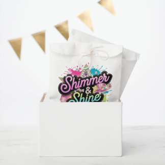 Sachets En Papier Jolie fête d'anniversaire scintillante et brillant