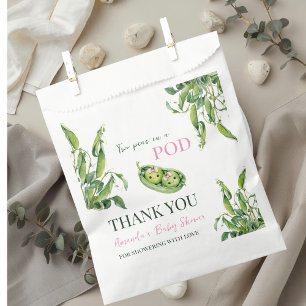 Sachets En Papier Jolie fille deux petits pois dans une cosse rose F