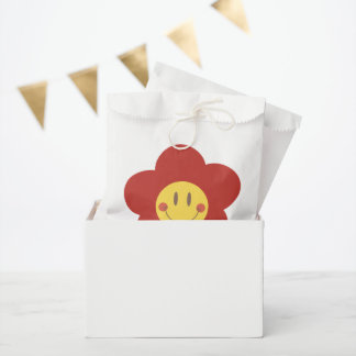 Sachets En Papier Jolie fleur souriante Rétro esthétique Visage heur