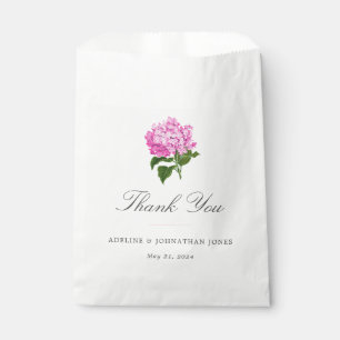 Sachets En Papier Jolie Hydrangée Rose Élégante