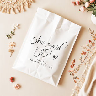 Sachets En Papier JOLIE Minimaliste Elle a dit oui Cœur Baby Shower