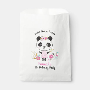 Sachets En Papier Jolie Panda Rose Filles Anniversaire