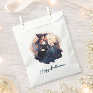Sachets En Papier Jolie sorcière et mignonne chat noir Halloween heu