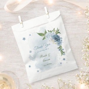 Sachets En Papier jolie végétation fleurie bleue