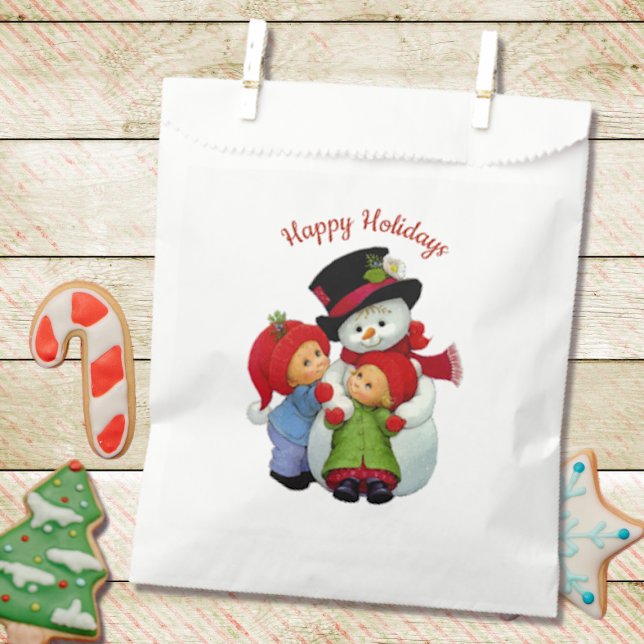 Sachets En Papier Jolies tots de Noël avec sac Mme Snowman (Créateur téléchargé)