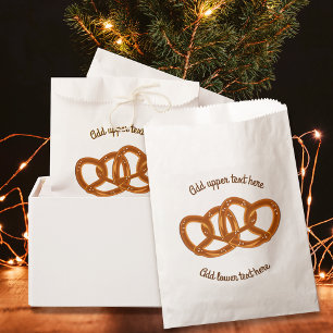 Sachets En Papier Jolis Pretzels Liés - Noeuds de Pain et texte fant