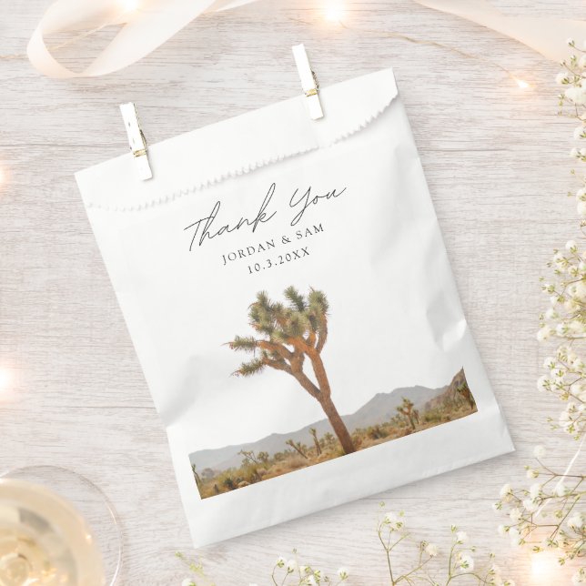 Sachets En Papier Joshua Tree Wedding Favor Boho Merci (Coupé)