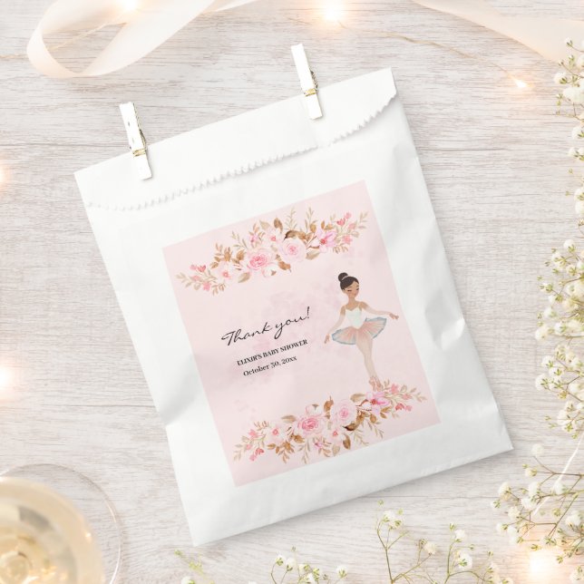 Sachets En Papier Jote Modern Little Ballerina Baby shower photo (Coupé)