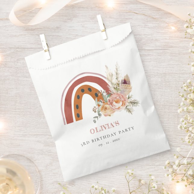 Sachets En Papier Jote rouille Boho Floral Arc-en-ciel N'importe que (Coupé)