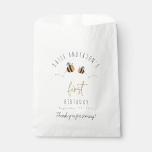 Sachets En Papier Jour d'anniversaire de la mignonne Bumblebee