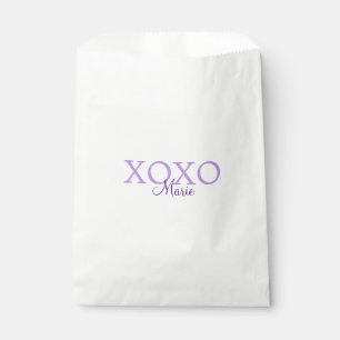 Sachets En Papier Jour de la Saint Valentin Xoxo ajouter nom pastel