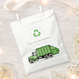 Sachets En Papier Jour vert mignon Garbage Truck Enfants N'importe q