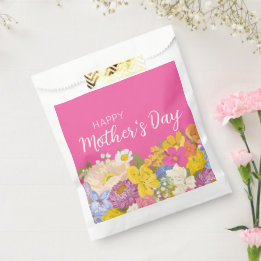 Sachets En Papier Joyeuse Fête des mères florales