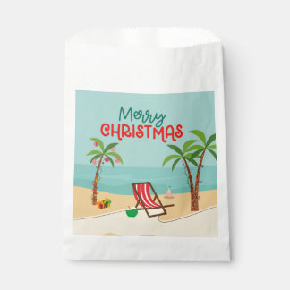 Sachets En Papier Joyeuse plage de Noël