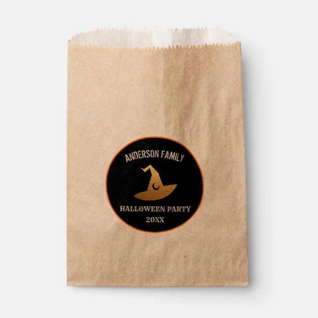 Sachets En Papier Joyeuse Sorcière personnalisée de la fête d'Hallow (Devant)
