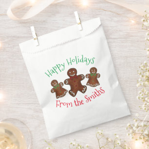 Sachets En Papier Joyeuses fêtes Gingerbread Homme Noël Cookies