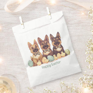 Sachets En Papier Joyeuses Pâques Chiens Berger Allemand