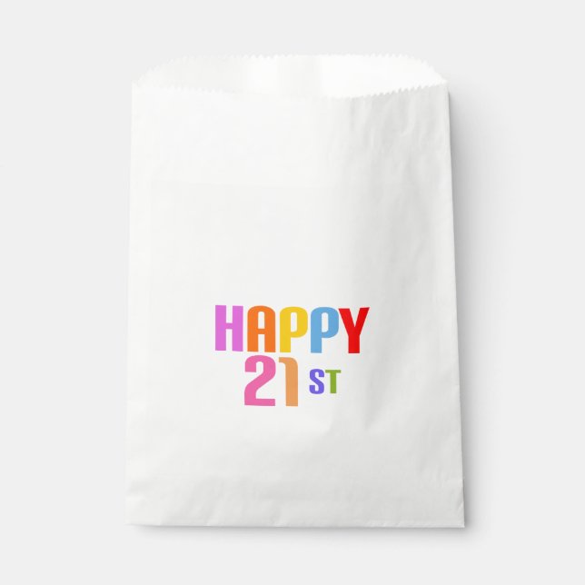Sachets En Papier Joyeux 21ème (Devant)