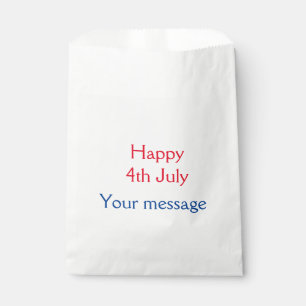 Sachets En Papier Joyeux 4 juillet jour de l'indépendance nom texte