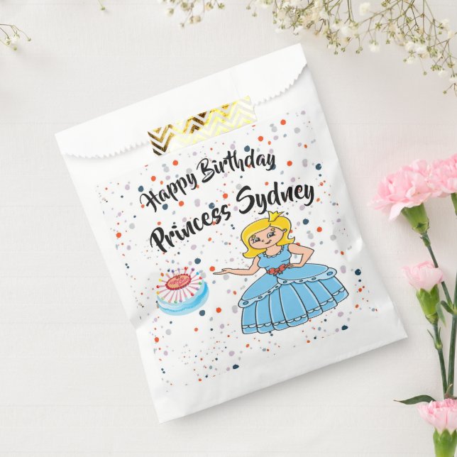 Sachets En Papier Joyeux Anniversaire Fête des Princesses (Scellé)