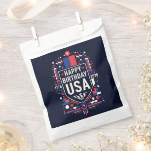 Sachets En Papier Joyeux Anniversaire USA 250