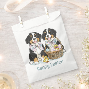 Sachets En Papier Joyeux Chiens de montagne bernois de Pâques