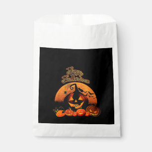 Sachets En Papier Joyeux Citrouilles d'Halloween, Chats noirs, Chats